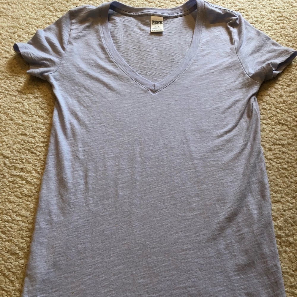 PINK Casual V-neck Tee